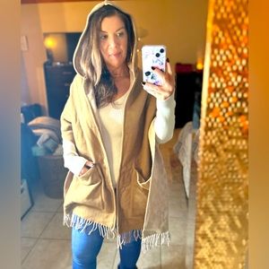 Coach Pocket Hooded Scarf